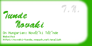 tunde novaki business card